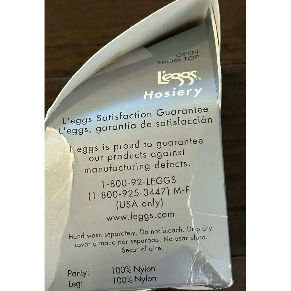 Leggs PANTYHOSE Nude Sheer Toe Size B 139 08 NEW‎